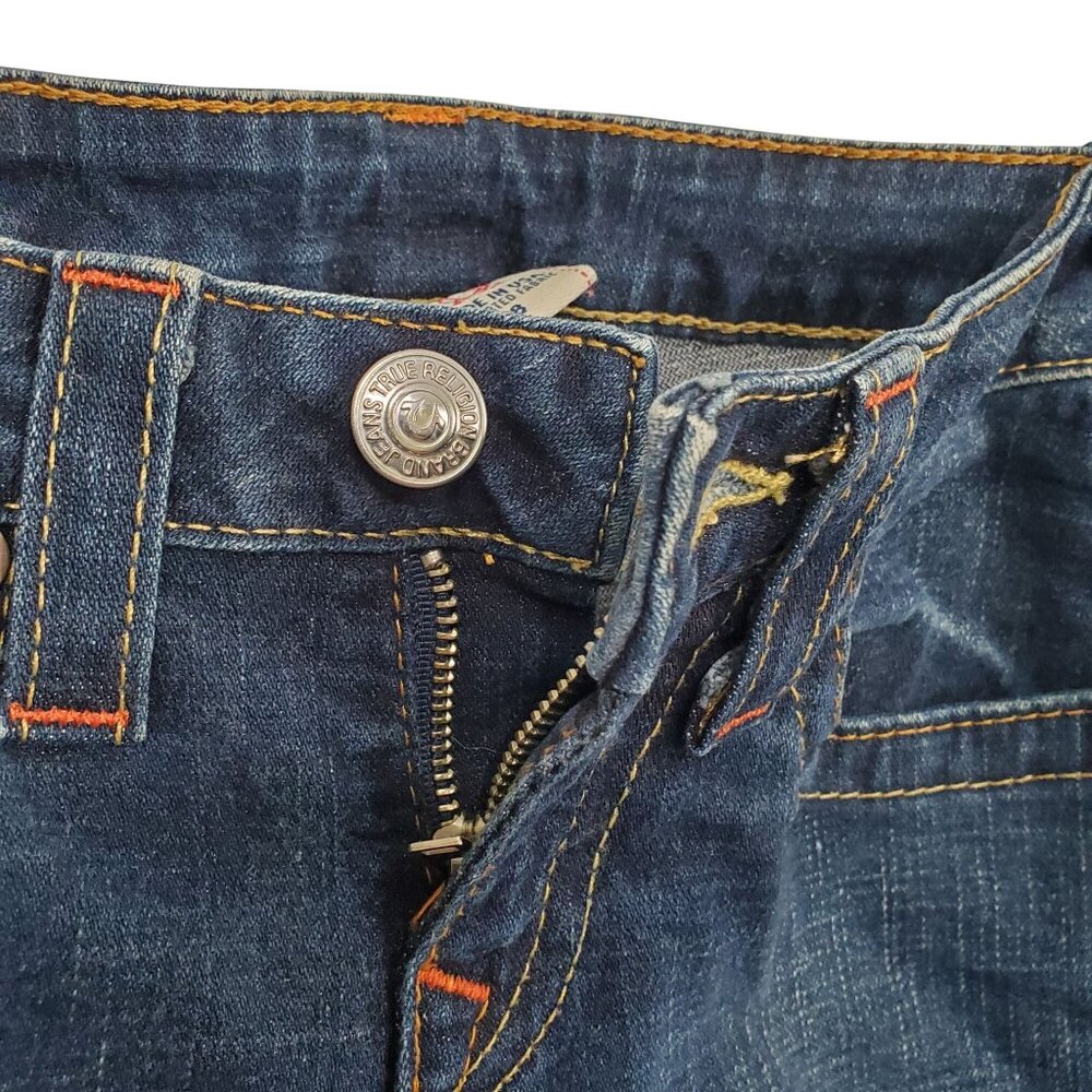 True Religion Women 28 Jeans Dark Low Rise Skinny Stretch Denim Classic Logo - Picture 12 of 13
